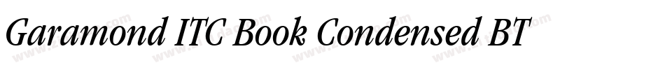 Garamond ITC Book Condensed BT字体转换